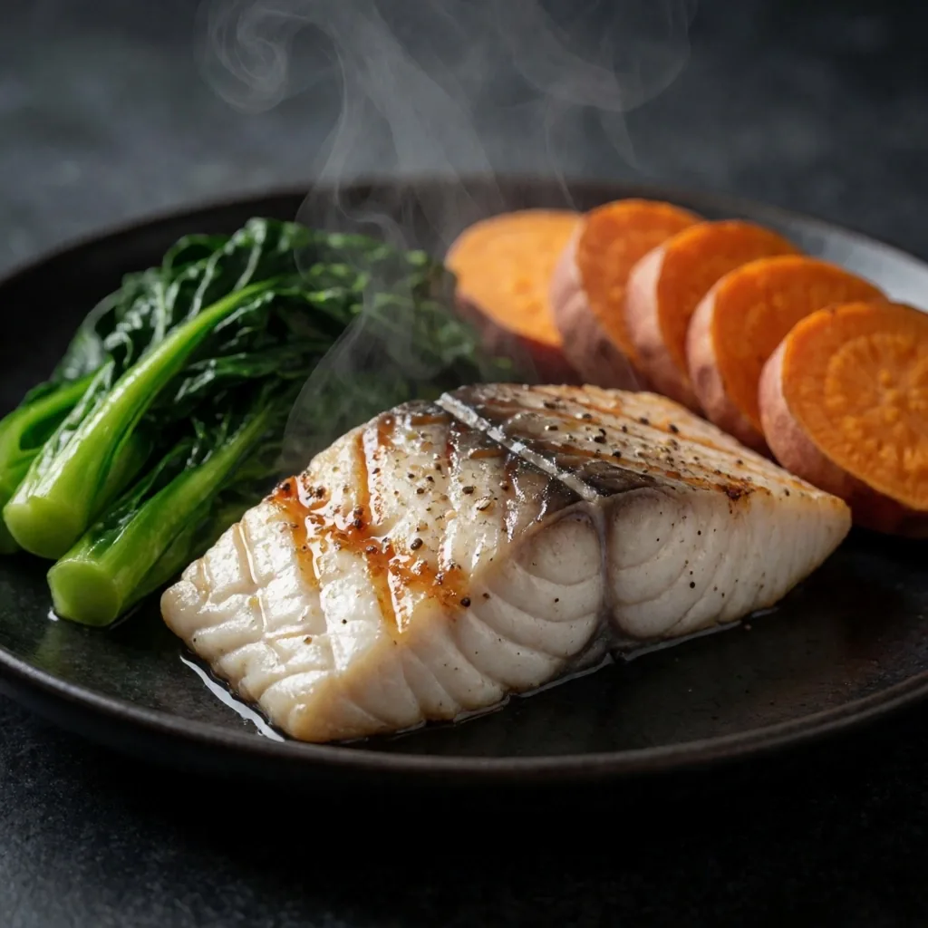 Pre-workout meal ingredients on dark surface