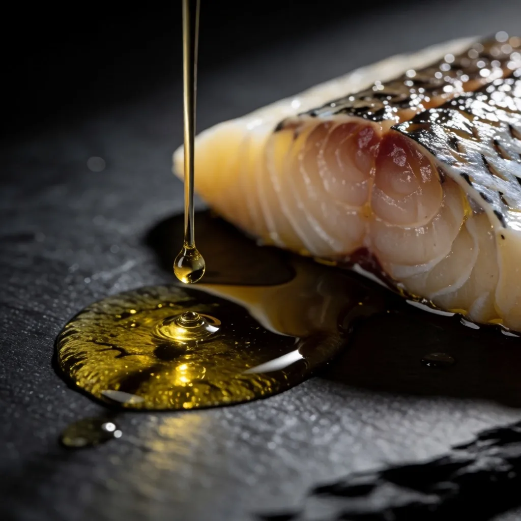 Fresh fish on a dark surface, a natural source of Omega-3 fatty acids