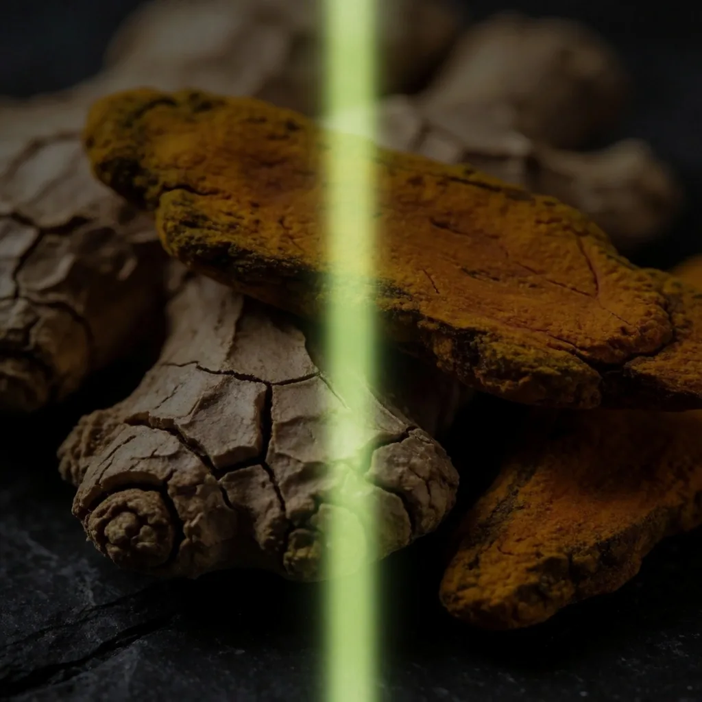 Botanical specimen under low light